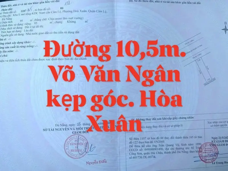 Lô Đất Kẹp Góc Vuông Vức Tại Khu Nam Hòa Xuân Cẩm Lệ... Bán đất tại Hòa Xuân, Đà Nẵng 01