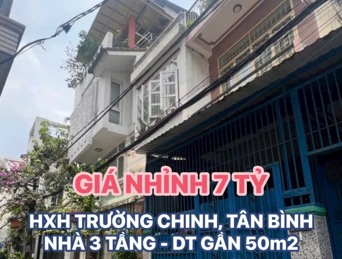 🏠 HXH TRƯỜNG CHINH, TÂN BÌNH - NHÀ 3 TẦNG - DT GẦN 50m2 - GIÁ NHỈNH 7TỶ 💕💕... Bán nhà riêng tại Tân Bình, Hồ Chí Minh 01