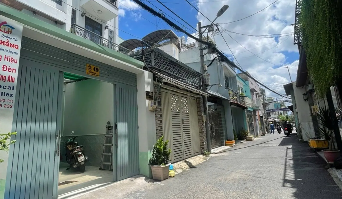 🔥MẶT TIỀN ĐS4 LÊ VĂN THỌ, P.THÔNG TÂY HỘI, GÒ VẤP. DT 4❌️16M VUÔNG VỨC, 4TẦNG, 5PN. CHỈ 8,6 TỎI TL... Bán nhà mặt phố tại Thông Tây Hội, Hồ Chí Minh 01