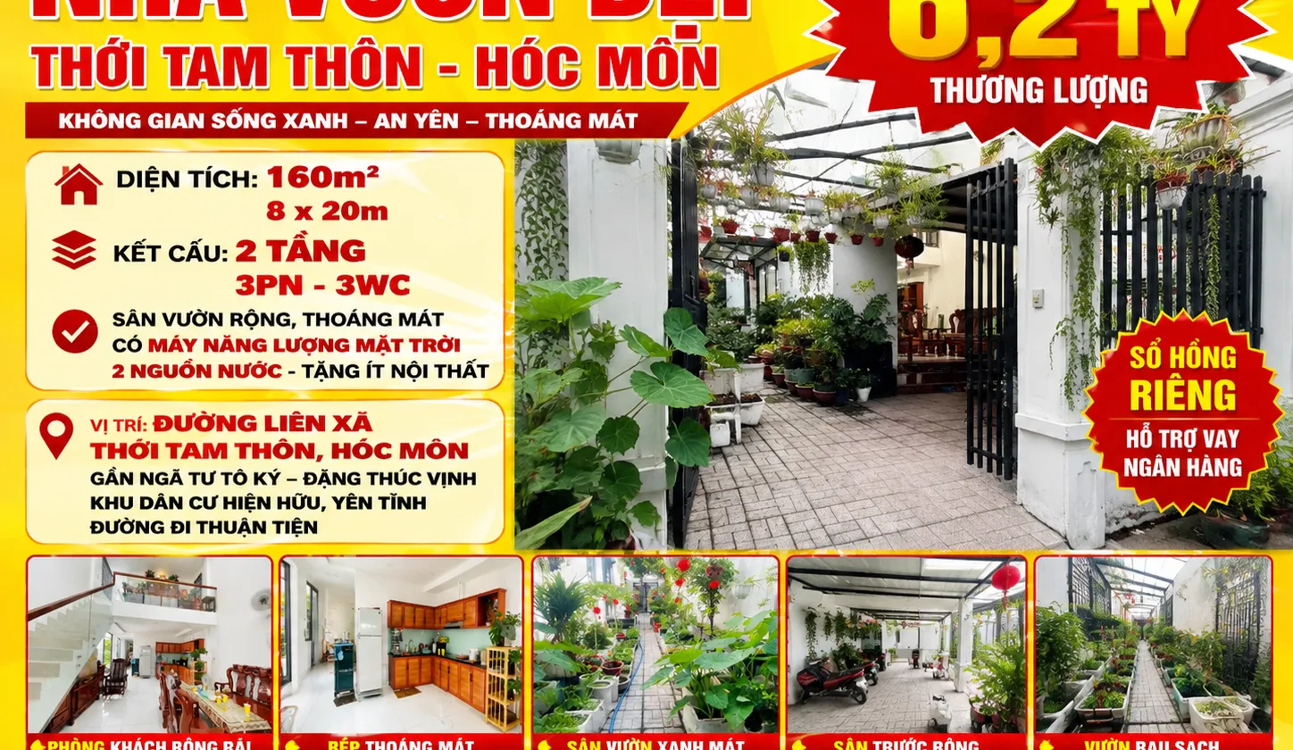 🌿 MỘT GÓC NHÀ VƯỜN YÊN BÌNH GIỮA THỚI TAM THÔN... Bán nhà riêng tại Đông Thạnh, Hồ Chí Minh 01