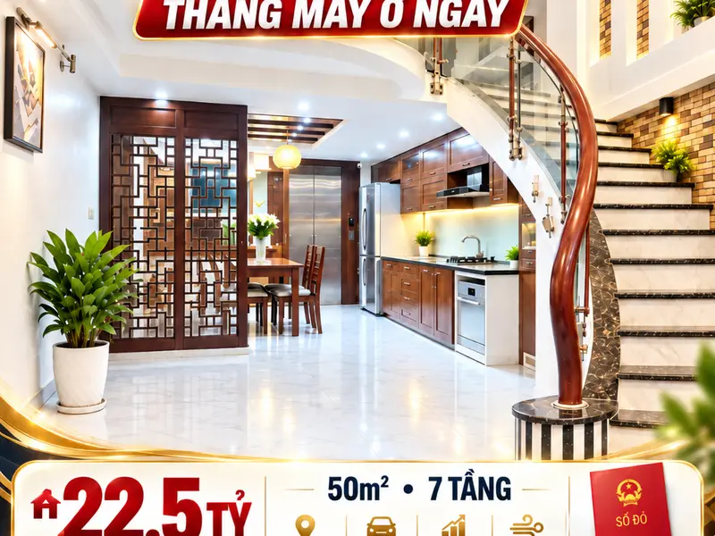 BÁN NHÀ TRẦN DUY HƯNG – 50M² – 7 TẦNG THANG MÁY – Ô TÔ QUA NHÀ – CHỈ 1 NHÀ RA PHỐ... Bán nhà riêng tại Yên Hòa, Hà Nội 01
