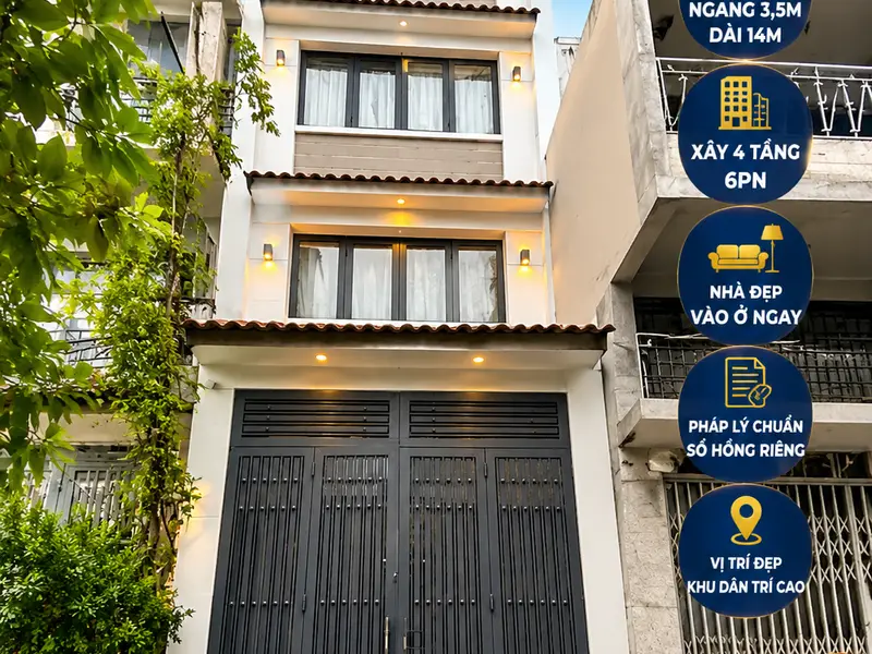 HIẾM Q10 – CHỢ HOA & ẨM THỰC HỒ THỊ KỶ – LÊ HỒNG PHONG – HẺM 4M – 46M² – 4 TẦNG – 6PN... Bán nhà riêng tại Vườn Lài, Hồ Chí Minh 01