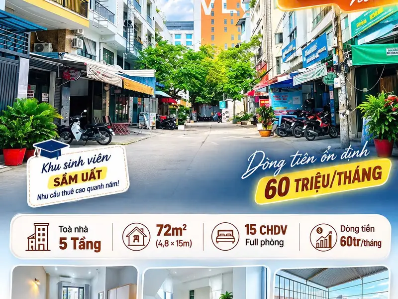 4.4❌15m, Bán Toà nhà Dương Quảng Hàm, 15CHDV, P5 Gò Vấp, 60 Tr/ Tháng... Bán nhà riêng tại An Nhơn, Hồ Chí Minh 01