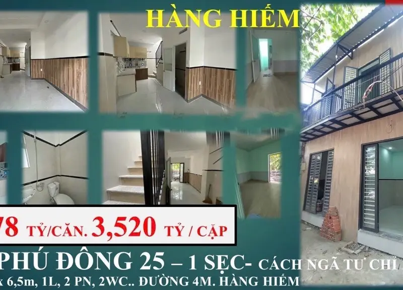 Bán cặp nhà 2 tầng tại Phường An Phú Đông, Quận 12, gần công viên, mặt tiền rộng 6.3m... Bán owner_side tại An Phú Đông, Hồ Chí Minh 01
