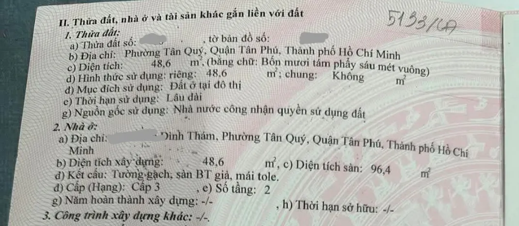 Bán nhà Lê Đình Thám Tân Phú hẻm thông xe hơi gần Aeon Mall... Bán nhà riêng tại Tân Sơn Nhì, Hồ Chí Minh 01