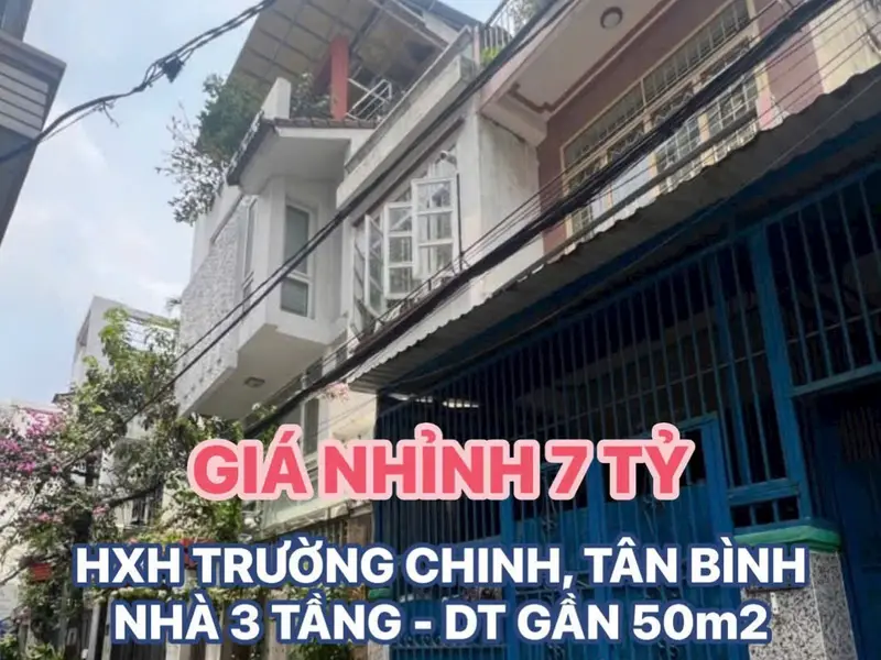🏠 HXH TRƯỜNG CHINH, TÂN BÌNH - NHÀ 3 TẦNG - DT GẦN 50m2 - GIÁ NHỈNH 7TỶ 💕💕... Bán nhà riêng tại Tân Bình, Hồ Chí Minh 01
