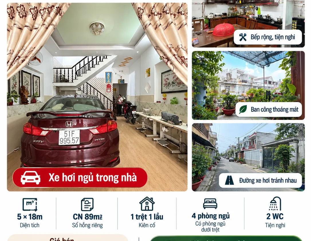 🚗 NHÀ HÓC MÔN CHỈ 5,2 TỶ – XE HƠI VÀO TẬN NHÀ... Bán nhà riêng tại Hóc Môn, Hồ Chí Minh 01