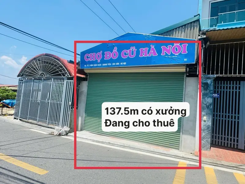 137.5m - quang tiến nội bài- dòn tiền ổn đinh- đường thông ô tô... Bán kho, nhà xưởng tại Nội Bài, Hà Nội 01
