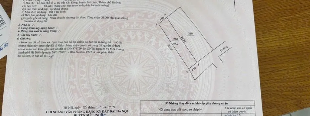 Bán đất thổ cư 81,2m2 tại thị trấn Chi Đông, Mê Linh, mặt tiền 4m... Bán owner_side tại Quang Minh, Hà Nội 01