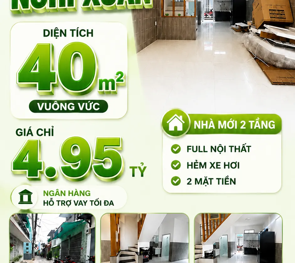 🏡 NHÀ MỚI ĐẸP – KỀ TÂN PHÚ - FULL NỘI THẤT – HẺM XE HƠI – 2 MẶT TIỀN TRƯỚC SAU – CHỈ 4,95 TỶ -... Bán nhà riêng tại Bình Trị Đông, Hồ Chí Minh 01