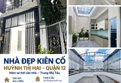 🏡 NHỈNH 6 TỶ – NHÀ 4×20M, HẺM XE HƠI HUỲNH THỊ HAI... Bán nhà riêng tại Trung Mỹ Tây, Hồ Chí Minh 02