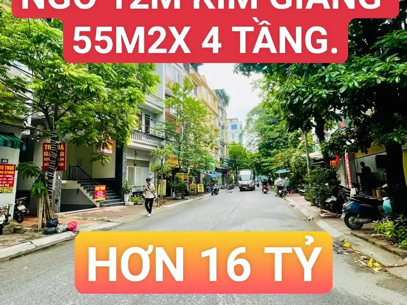 🎯🌏HIẾM : HƠN 16 TỶ, BÁN NHÀ KIM GIANG 50M2 X 4 TẦNG, MẶT TIỀN NỘI BỘ ĐƯỜNG 12M, MT 3.8M .... Bán nhà riêng tại Thanh Liệt, Hà Nội 01