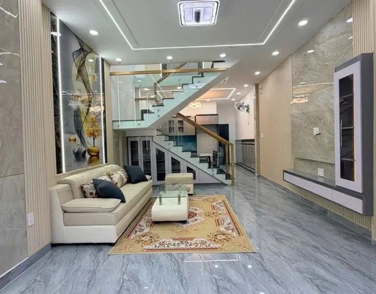 BÁN NHÀ MỚI Ở NGAY ĐỦ NỘI THẤT CAO CẤP- 1 sẹ NGĂN LÊ VĂN KHƯƠNG 92m2 DT SỬ DỤNG MÀ CHỈ 4,45Đ HIẾM... Bán nhà riêng tại Tân Thới Hiệp, Hồ Chí Minh 01