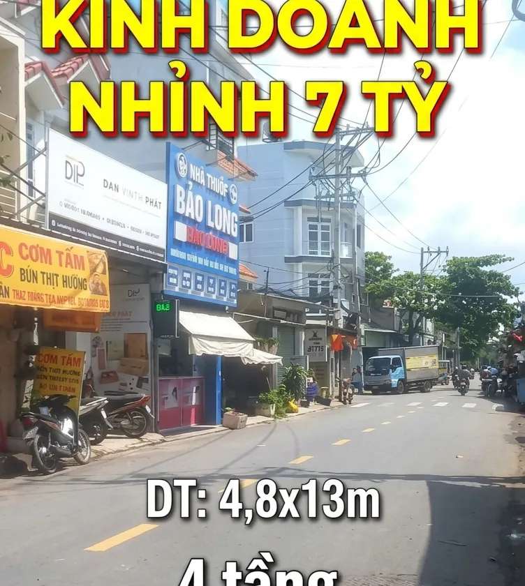 MẶT TIỀN KINH DOANH TL15 12M - Q12 - 4.8x13M, 4 TẦNG - NHỈNH 7 TỶ.... Bán nhà mặt phố tại An Phú Đông, Hồ Chí Minh 01