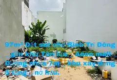 Gi.ảm s.ậ.p s.à.n
97m² Đất sát chợ Bình Trị Đông _ gần khu Tên lửa _ Aeon mall _ Đường nhựa... Bán đất tại Bình Trị Đông, Hồ Chí Minh 03