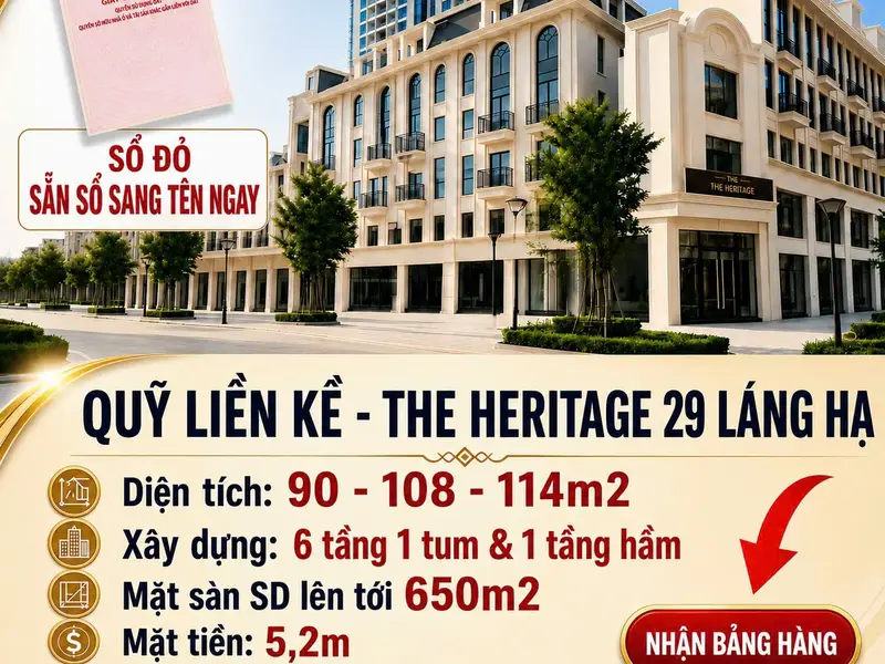 💥💥TẦM NHÌN GIÁ TRỊ_SỔ ĐỎ TRAO TAY _DỰ ÁN THE HERITAGE_ SHOPHOUSE 7 TẦNG _TUYỆT ĐẸP ĐẲNG CẤP GIỚI... Bán biệt thự, liền kề tại Giảng Võ, Hà Nội 01