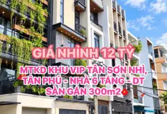 🏡 MTKD KHU VIP TÂN SƠN NHÌ, TÂN PHÚ - NHÀ 6 TẦNG - DT HƠN 60m2 - GIÁ NHỈNH 12 🧄... Bán nhà riêng tại Tân Sơn Nhì, Hồ Chí Minh 01