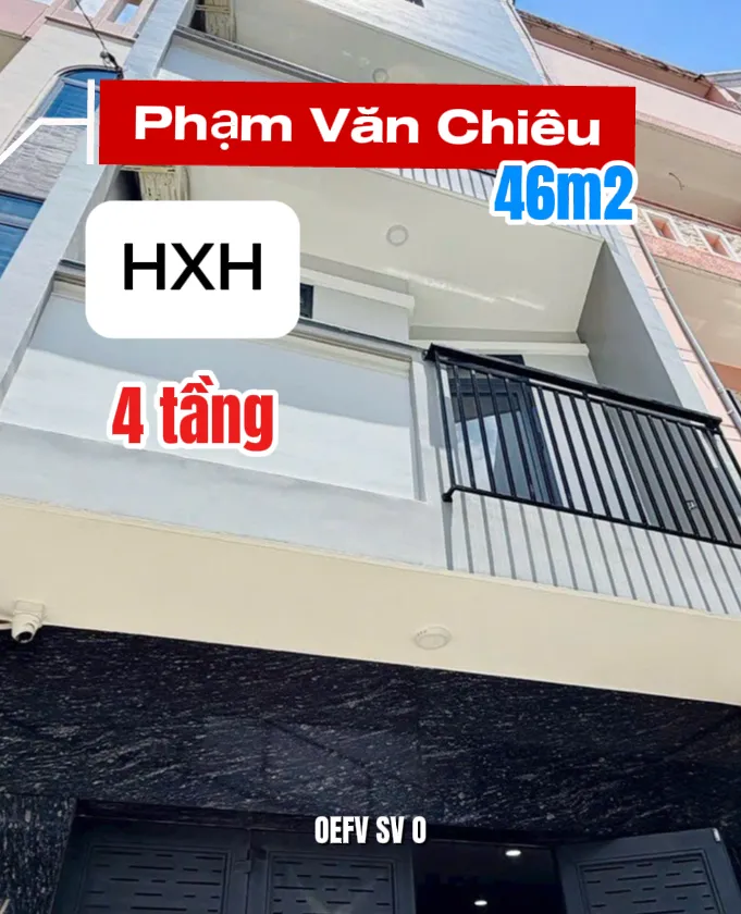 🔥NHÀ HXH 46M2 PHẠM VĂN CHIÊU GÒ VẤP, 4 TẦNG, 4.2 x 12, NHỈNH 8Đ (TL), 0901 770998🔥... Bán nhà riêng tại An Hội Tây, Hồ Chí Minh 01