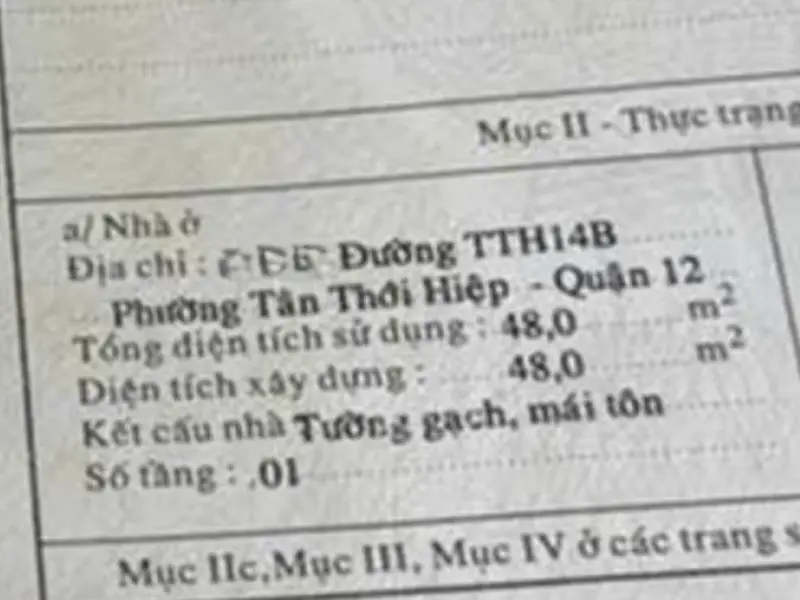 Nhà đẹp giao nhanh 3 ngày _ hẻm xe hơi 3 pN _ ngay sát cầu trường Đai _ Lê Văn thọ... Bán nhà riêng tại Tân Thới Hiệp, Hồ Chí Minh 01