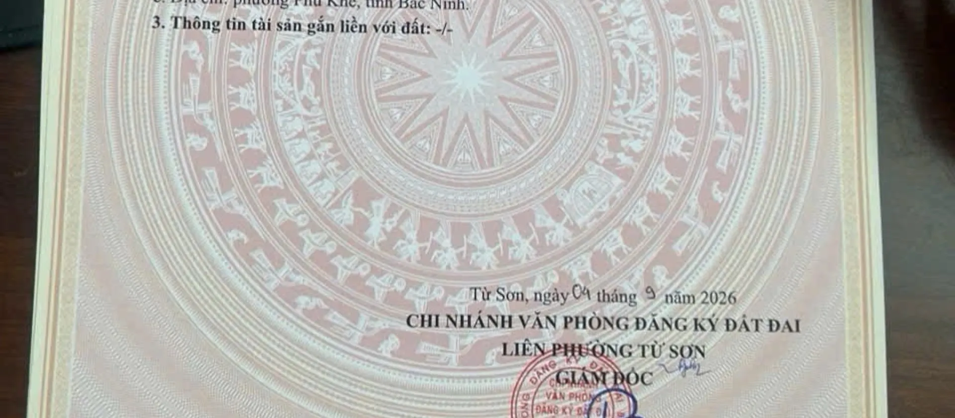 🔥 BÁN ĐẤT LÔ SỐ 3 – MẶT TIỀN RỘNG, ĐẦU TƯ CỰC TIỀM NĂNG! 🔥

✅ Diện tích: 39,2m² – Full thổ cư
✅ M... Bán đất tại Phù Khê, Bắc Ninh 01