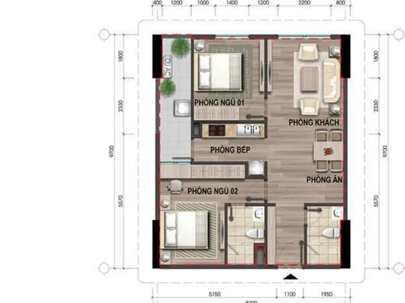 Căn hộ 2 phòng ngủ sang trọng tại Thái Hà - Nội thất đầy đủ, sẵn sàng vào ở... Bán căn hộ chung cư tại Đông Ngạc, Hà Nội 01