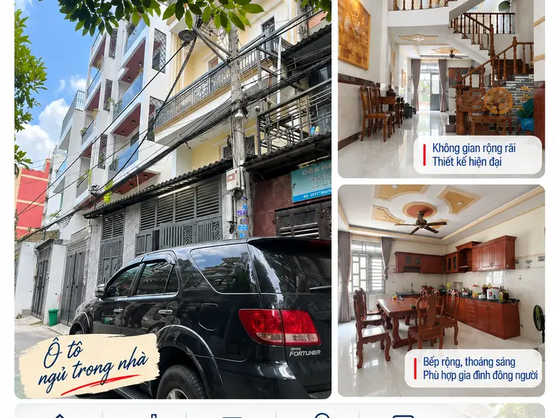 🚗 GIẢM 100 TRIỆU – 6,9 TỶ CÓ NHÀ 4 TẦNG, Ô TÔ NGỦ TRONG NHÀ!... Bán nhà riêng tại Trung Mỹ Tây, Hồ Chí Minh 01
