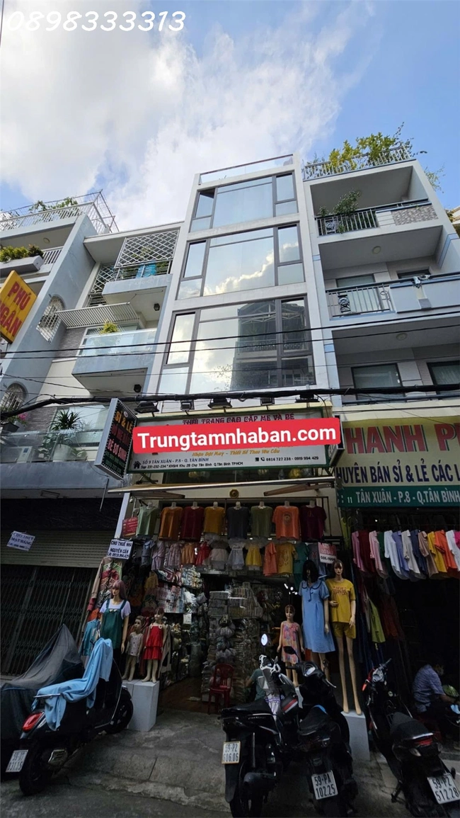 Mặt tiền 6 tầng Chợ Sỉ Áo Quần, 9 Tân Xuân, Phường 8, Quận Tân Bình, Giảm mạnh còn 23,5 tỷ,Có thang máy, nội tại Hồ Chí Minh 01