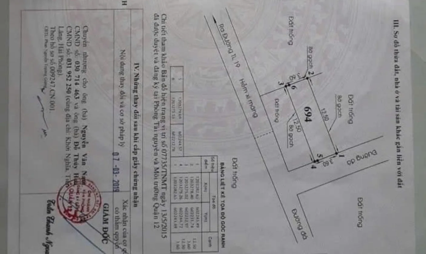 Cơ hội hiếm có: đất 45m2 sổ hồng riêng, giá tốt tại Quận 12... Bán đất tại An Phú Đông, Hồ Chí Minh 01