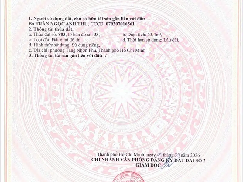 Nhà cấp 4 rộng rãi, tiện lợi ở Tăng Nhơn Phú – Giá tốt không thể bỏ lỡ... Bán nhà riêng tại Tăng Nhơn Phú, Hồ Chí Minh 01