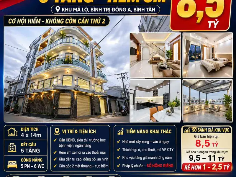 Biệt thự góc hiện đại tại Bình Trị Đông, sống sang - tiện nghi... Bán biệt thự, liền kề tại Bình Trị Đông, Hồ Chí Minh 01