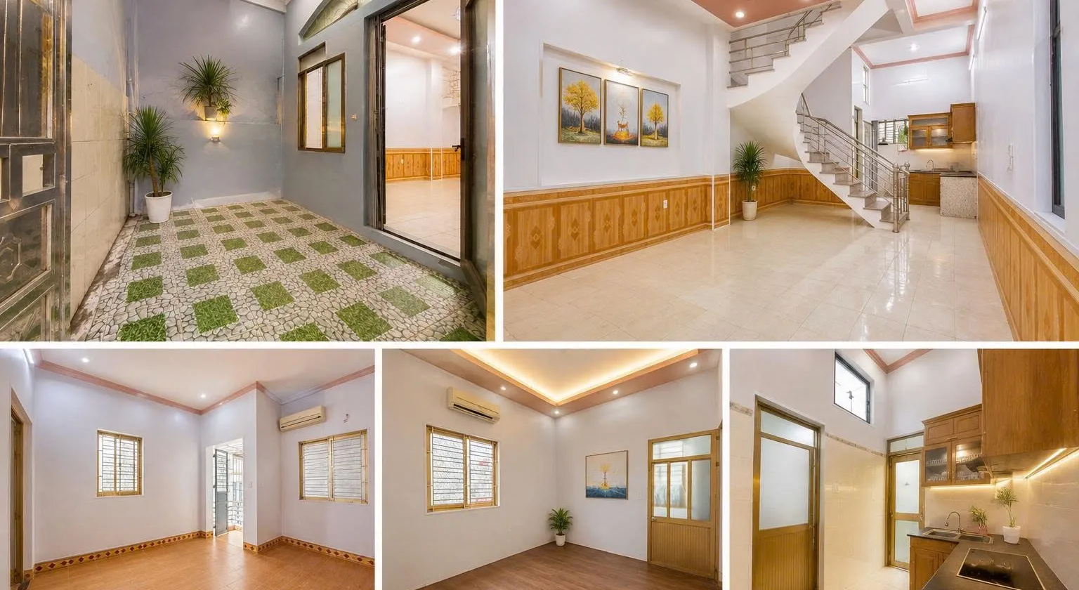 Bạn bè, người thân đến chơi khỏi lo về chỗ để xe. Nhà nhỉnh 2 tỷ sân cổng riêng để 5 6 xe máy,... Bán nhà riêng tại Ngô Quyền, Hải Phòng 01