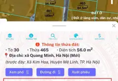 Bán đất 55.9m2 hướng Bắc tại Kim Hoa giá chỉ 2.86 tỷ... Bán đất tại Quang Minh, Hà Nội 10