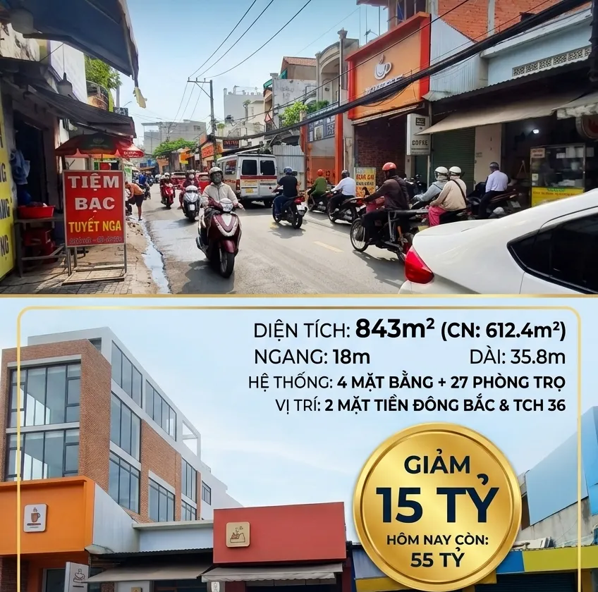 Mua là có ngay 100 Triệu/tháng – 4 Mặt bằng + 27 Phòng trọ Q12!... Bán nhà mặt phố tại Trung Mỹ Tây, Hồ Chí Minh 01