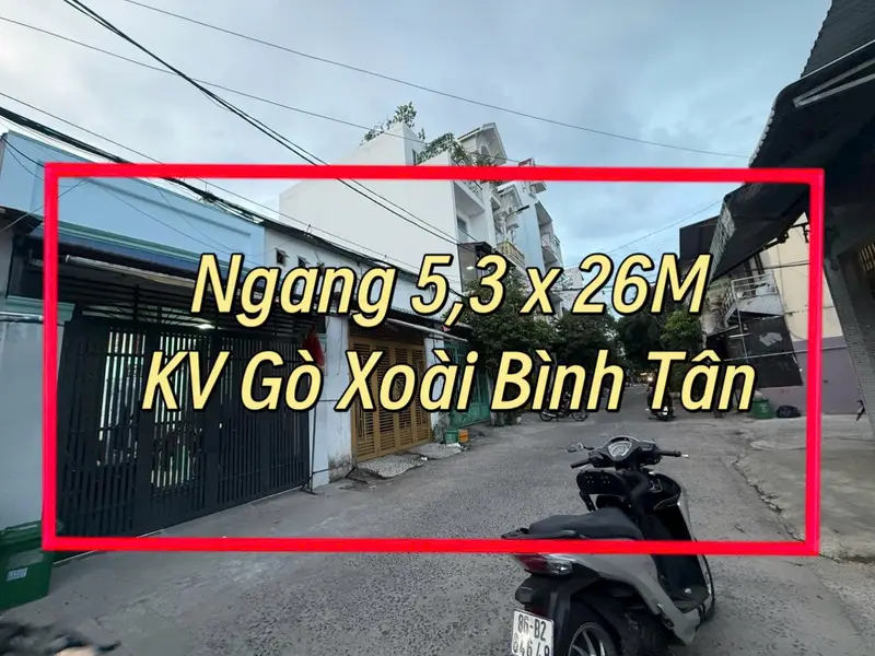 Bán đất mặt tiền tặng nhà ngay khu vực lê văn quới kết nối ra gò xoài 5p chạy ra aeon mall tân phú... Bán nhà riêng tại Bình Hưng Hòa, Hồ Chí Minh 01