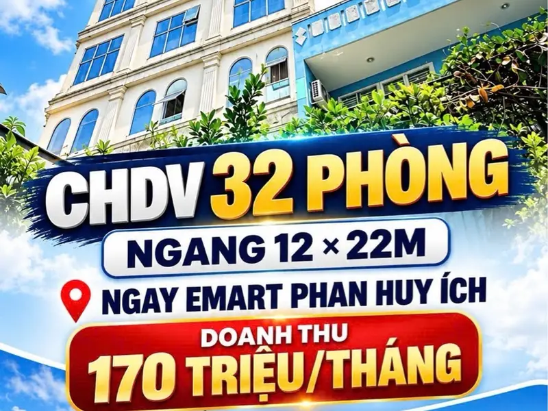 🏢 CHDV 8 TẦNG – 32 PHÒNG – GẦN EMART PHAN HUY ÍCH
📐 Ngang 12m × dài 22m
💰 Doanh thu 170 triệu/th... Bán nhà riêng tại An Hội Tây, Hồ Chí Minh 01