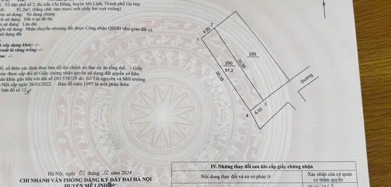 Bán đất thổ cư 81,2m2 tại thị trấn Chi Đông, Mê Linh, mặt tiền 4m... Bán owner_side tại Quang Minh, Hà Nội 01